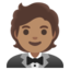 PERSON IN TUXEDO emoji with medium skin tone skin tone