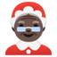 MOTHER CHRISTMAS emoji with dark skin tone skin tone