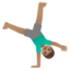 MAN CARTWHEELING emoji with medium skin tone skin tone