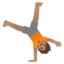 PERSON DOING CARTWHEEL emoji with medium skin tone skin tone