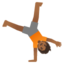 PERSON DOING CARTWHEEL emoji with medium-dark skin tone skin tone