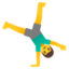 MAN CARTWHEELING emoji in Google's design style - Unicode 1F938-200D-2642-FE0F