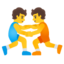 WRESTLERS emoji in Google's design style - Unicode 1F93C