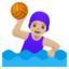 WOMAN PLAYING WATER POLO emoji with medium-light skin tone skin tone