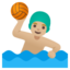 MAN PLAYING WATER POLO emoji with medium-light skin tone skin tone