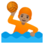 WATER POLO emoji with medium skin tone skin tone