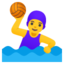 WOMAN PLAYING WATER POLO emoji in Google's design style - Unicode 1F93D-200D-2640-FE0F