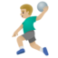 MAN PLAYING HANDBALL emoji with medium-light skin tone skin tone