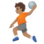 HANDBALL emoji with medium skin tone skin tone