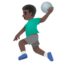 MAN PLAYING HANDBALL emoji with dark skin tone skin tone