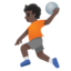 HANDBALL emoji with dark skin tone skin tone