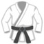 MARTIAL ARTS UNIFORM emoji in Google's design style - Unicode 1F94B