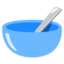 BOWL WITH SPOON emoji in Google's design style - Unicode 1F963