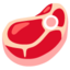 CUT OF MEAT emoji in Google's design style - Unicode 1F969