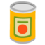 CANNED FOOD emoji in Google's design style - Unicode 1F96B