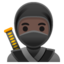 NINJA emoji with dark skin tone skin tone