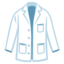 LAB COAT emoji in Google's design style - Unicode 1F97C