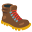 HIKING BOOT emoji in Google's design style - Unicode 1F97E