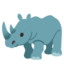 RHINOCEROS emoji in Google's design style - Unicode 1F98F