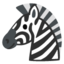 ZEBRA FACE emoji in Google's design style - Unicode 1F993