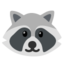 RACCOON emoji in Google's design style - Unicode 1F99D