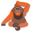 ORANGUTAN emoji in Google's design style - Unicode 1F9A7