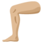 LEG emoji with medium-light skin tone skin tone