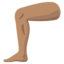 LEG emoji with medium skin tone skin tone