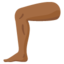 LEG emoji with medium-dark skin tone skin tone