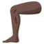 LEG emoji with dark skin tone skin tone