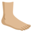 FOOT emoji with medium-light skin tone skin tone