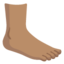 FOOT emoji with medium skin tone skin tone