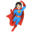 WOMAN SUPERHERO emoji with light skin tone skin tone