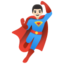 MAN SUPERHERO emoji with light skin tone skin tone