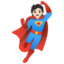 SUPERHERO emoji with light skin tone skin tone