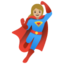 WOMAN SUPERHERO emoji with medium-light skin tone skin tone