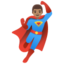 MAN SUPERHERO emoji with medium skin tone skin tone