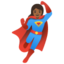 WOMAN SUPERHERO emoji with medium-dark skin tone skin tone