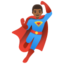 MAN SUPERHERO emoji with medium-dark skin tone skin tone