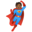 SUPERHERO emoji with medium-dark skin tone skin tone