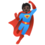 SUPERHERO emoji with dark skin tone skin tone