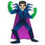 MAN SUPERVILLAIN emoji with light skin tone skin tone