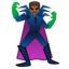 MAN SUPERVILLAIN emoji with medium-dark skin tone skin tone