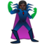 WOMAN SUPERVILLAIN emoji with dark skin tone skin tone