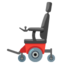 MOTORIZED WHEELCHAIR emoji in Google's design style - Unicode 1F9BC