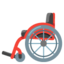 MANUAL WHEELCHAIR emoji in Google's design style - Unicode 1F9BD