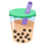 BUBBLE TEA emoji in Google's design style - Unicode 1F9CB