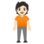 STANDING PERSON emoji with light skin tone skin tone