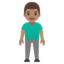 MAN STANDING emoji with medium skin tone skin tone