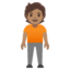 STANDING PERSON emoji with medium skin tone skin tone